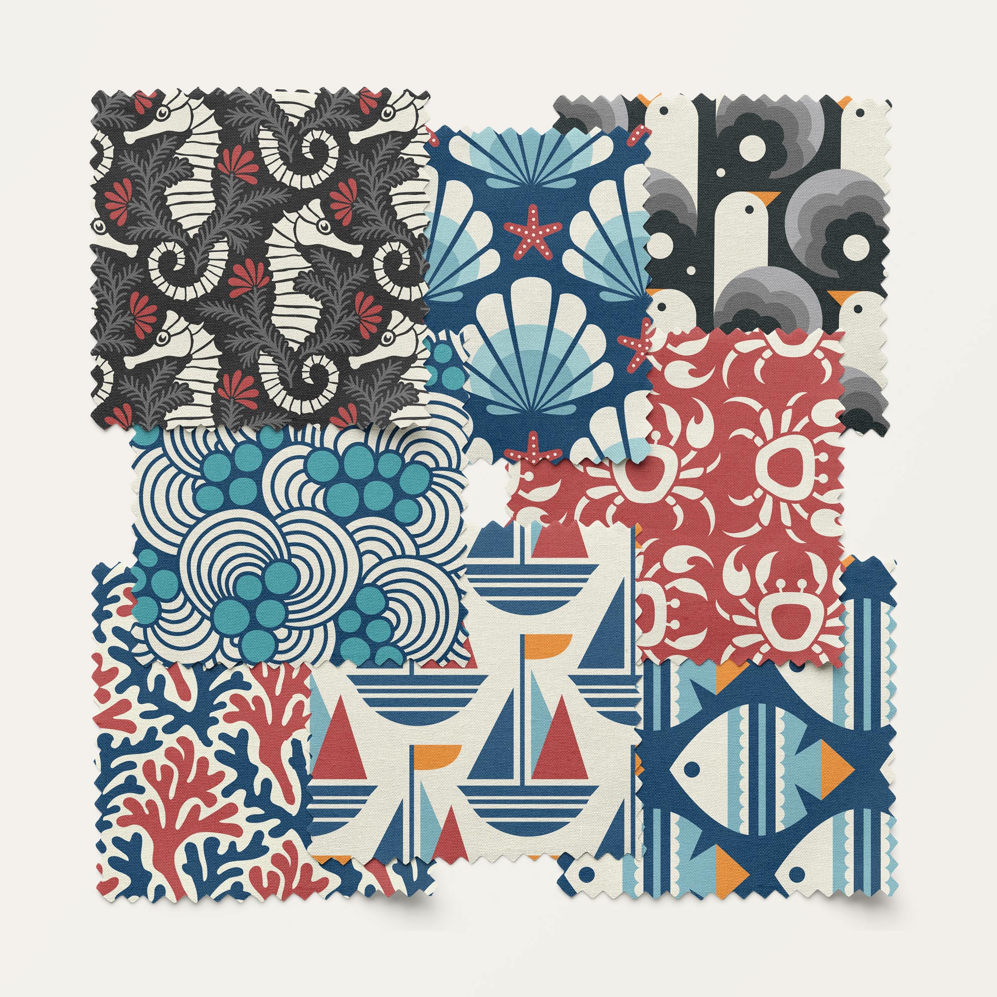 2630 H - Ocean Motion - Roucoucou - Cloud 9 Fabrics - Canvas - Image 4