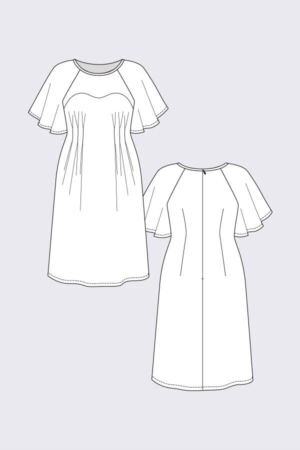 Ansa Butterfly Sleeve Dress + Top - Named Clothing - Sewing Pattern - Image 8