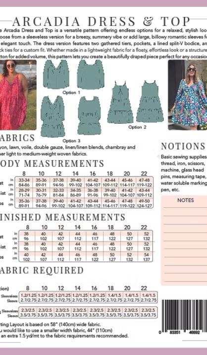Arcadia Dress & Top - Paper Pattern - Sew to Grow - Image 14