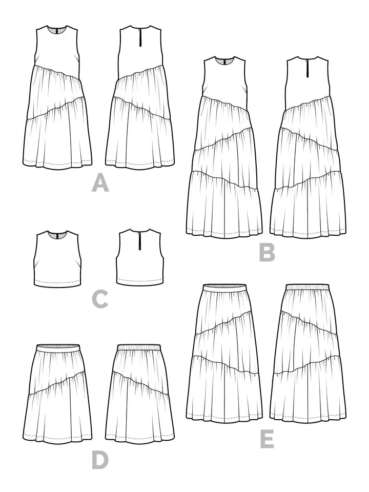 Azure Dress, Skirt & Top Pattern - Closet Core Patterns - Image 31
