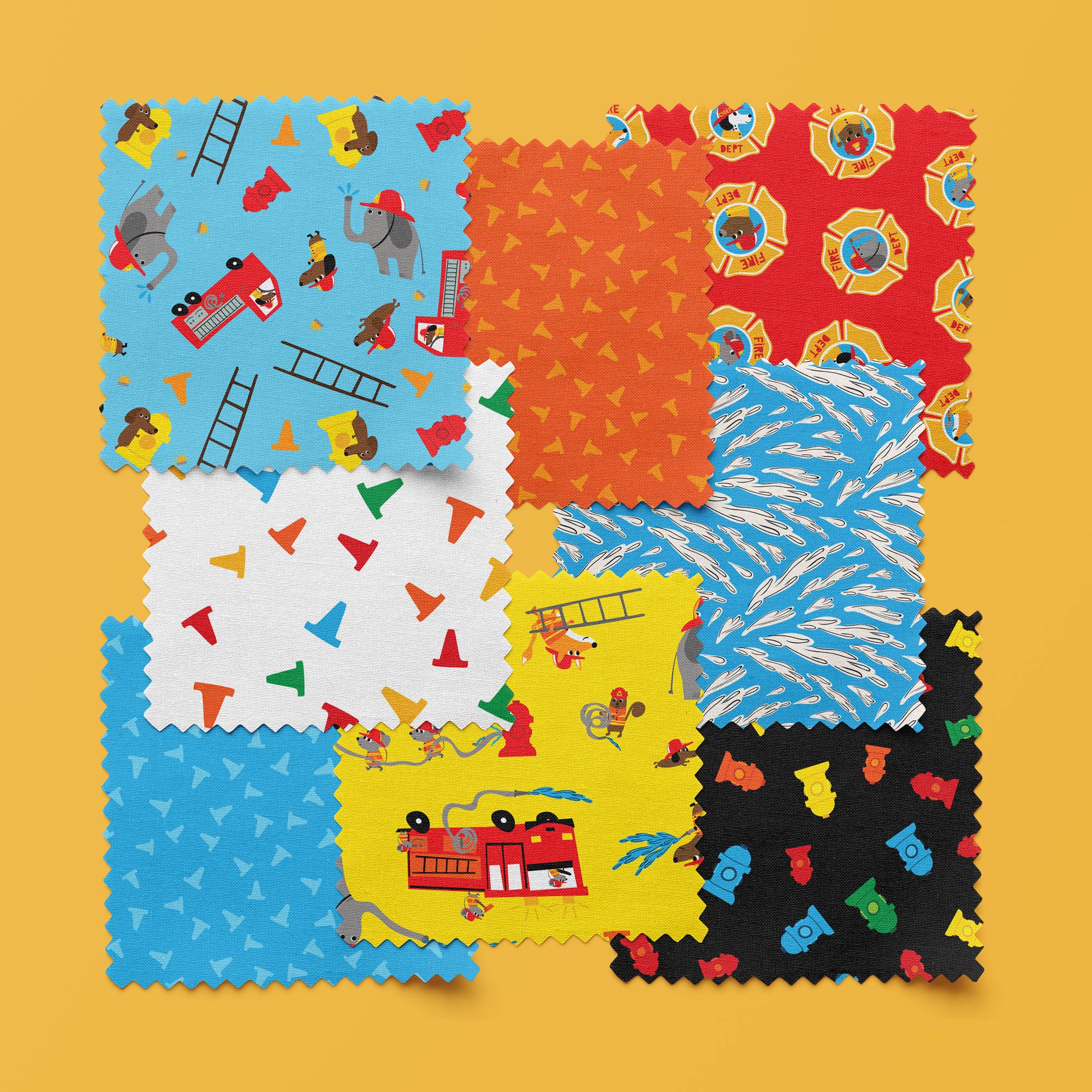 To The Rescue - Fire! Fire! Fire! - Loo McNulty - Cloud 9 Fabrics - Poplin - Image 4