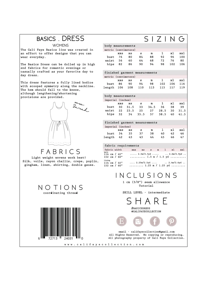 Basics Dress Sewing Pattern - Cali Faye Collection - Image 8