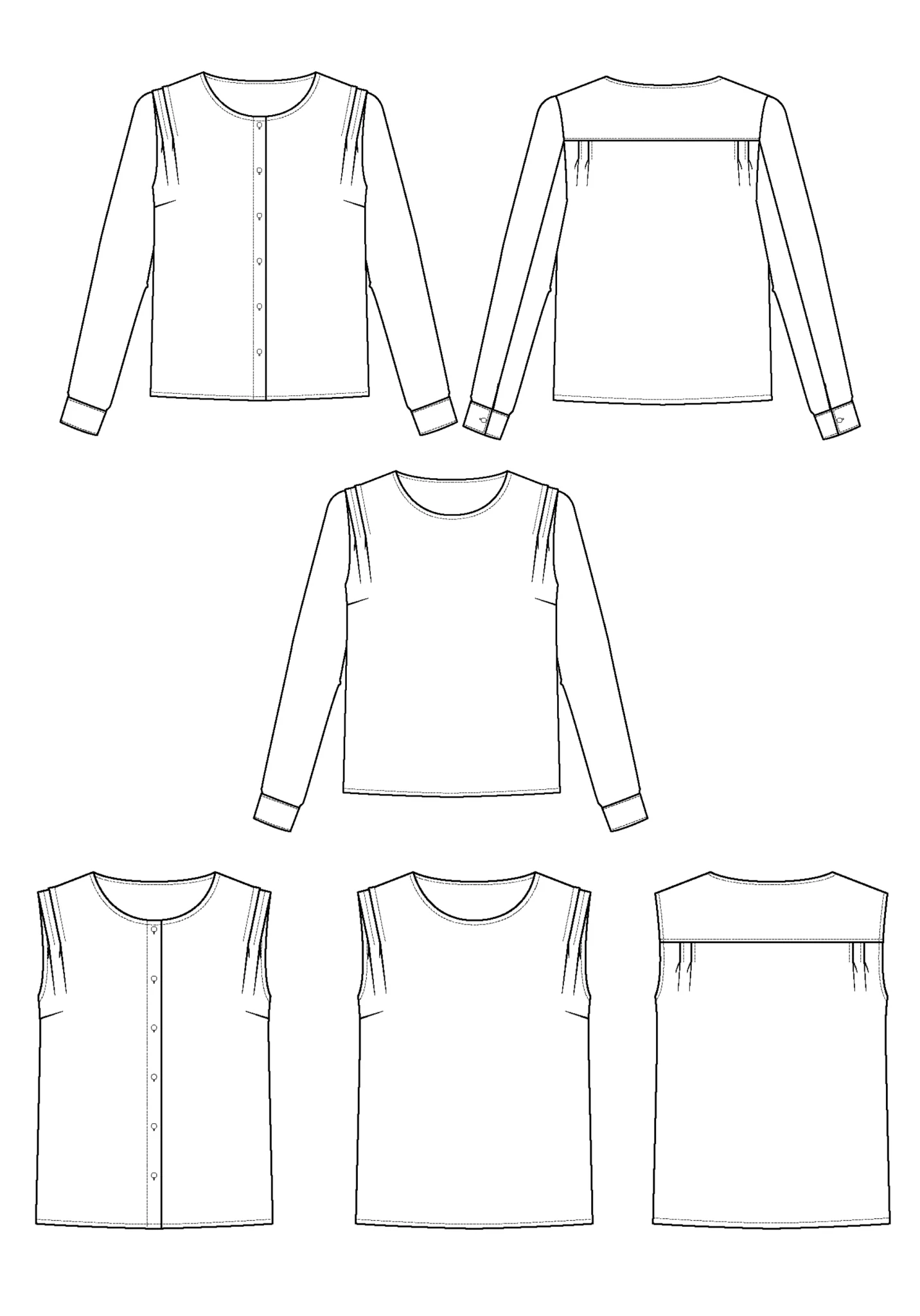 Bellini Blouse Paper Sewing Pattern - Maison Fauve - Image 8