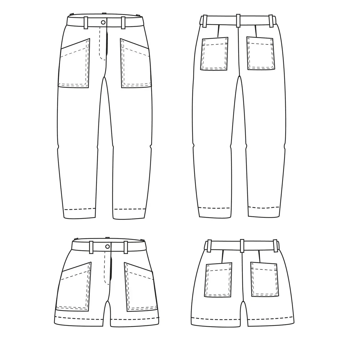 BERLIN Pants or Shorts - Women 34/52 Paper Sewing Pattern - Ikatee - Image 17