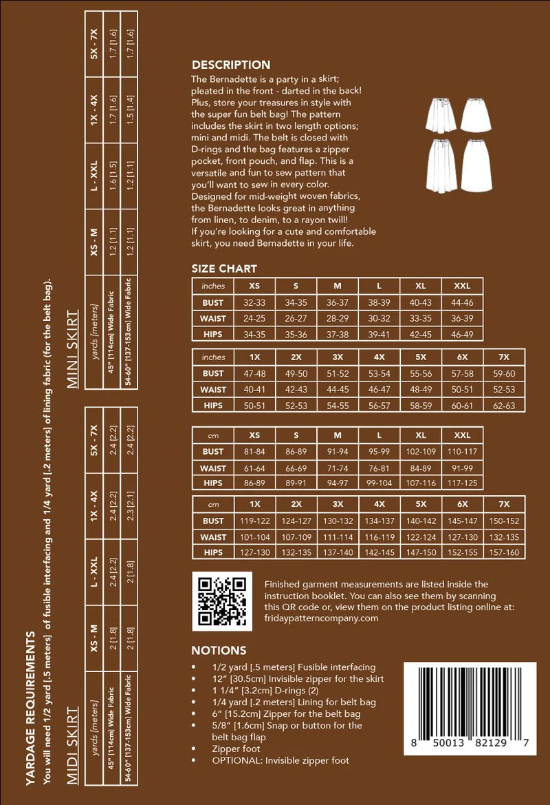 The Bernadette Skirt Pattern - Friday Pattern Company - Image 10