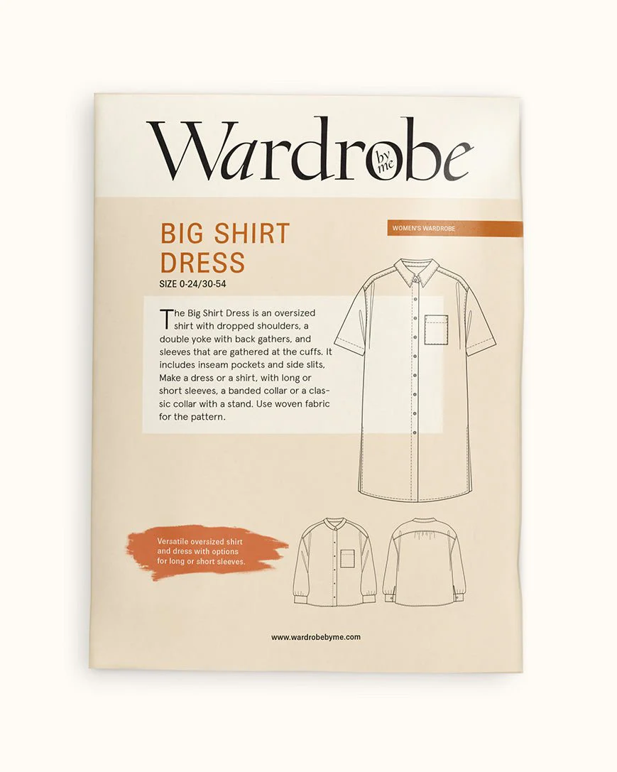 Big Shirt Dress Paper Pattern - Wardrobe by Me - Image 2