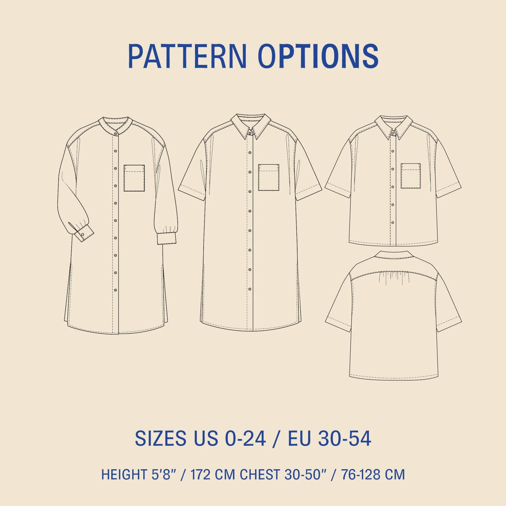 Big Shirt Dress Paper Pattern - Wardrobe by Me - Image 5