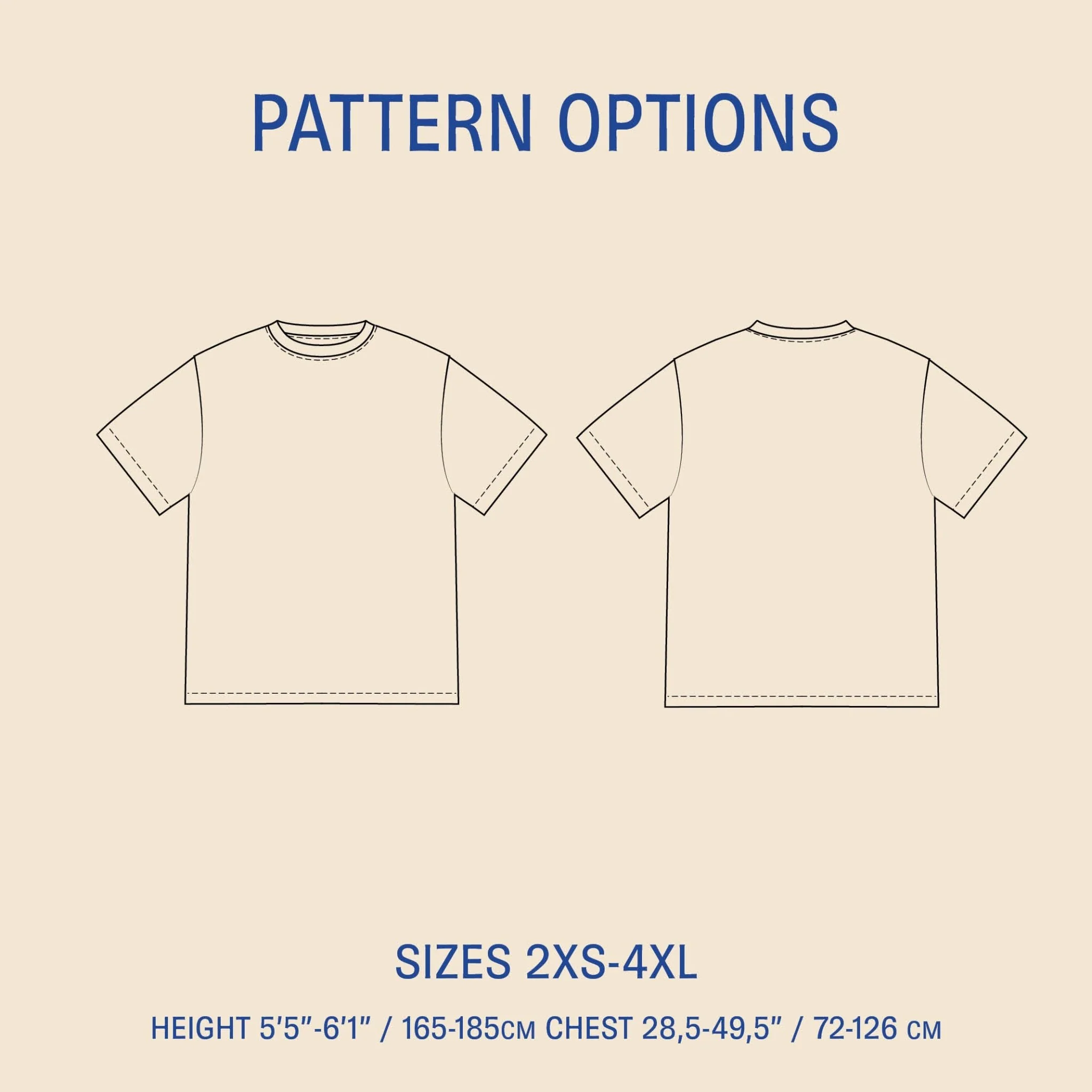Big T-Shirt Mens Paper Pattern - Wardrobe by Me - Image 8