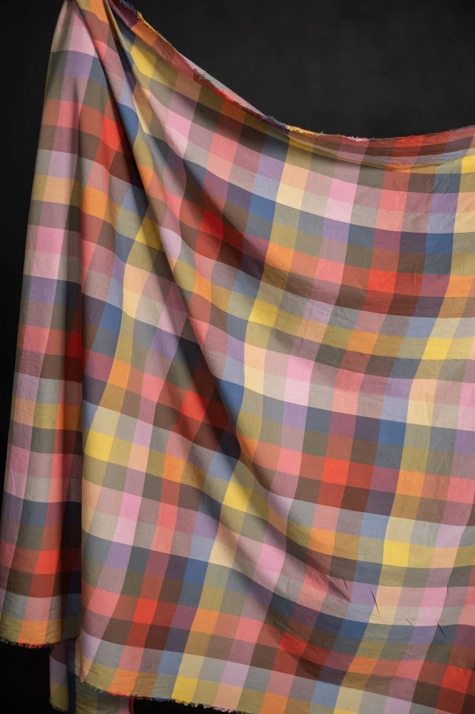 Bilberry Waterclour Check Indian Organic Cotton - Merchant & Mills - Image 2