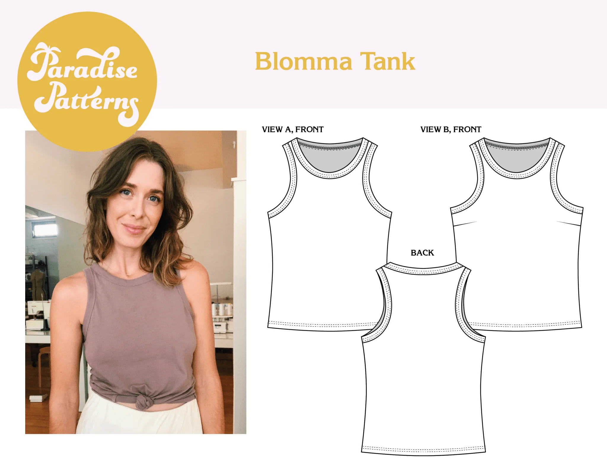 Blomma Tank PDF Pattern - Paradise Patterns - Image 2