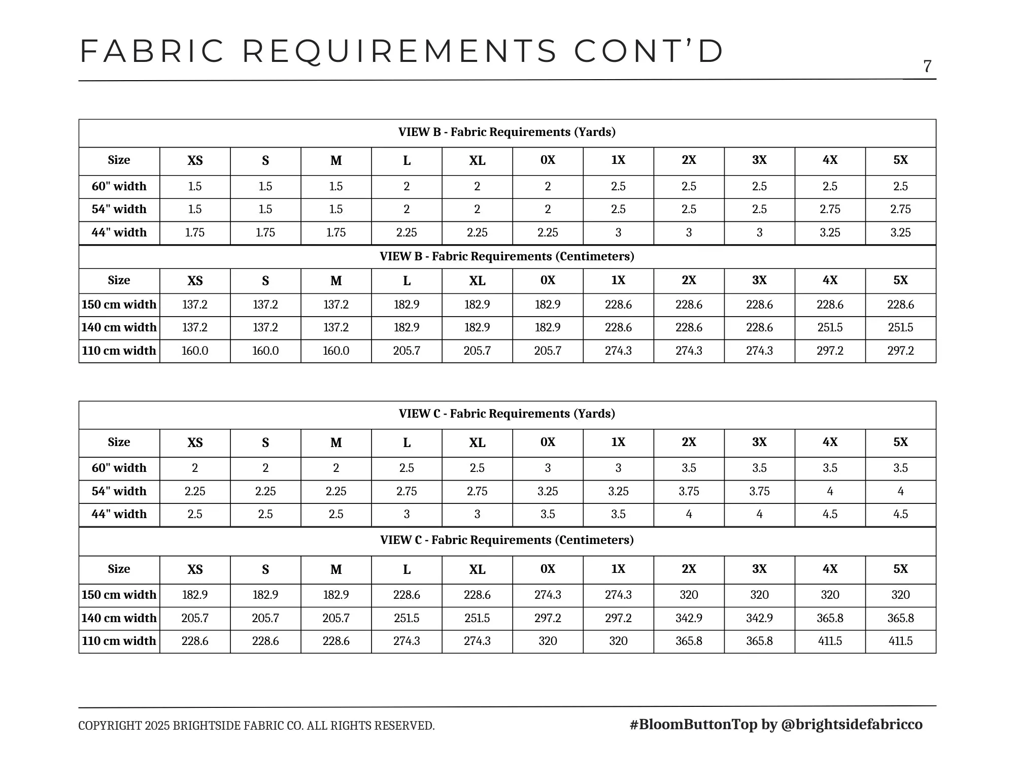 Bloom Button Top and Dress Sewing PDF Pattern - Brightside Fabric Co. - Image 3
