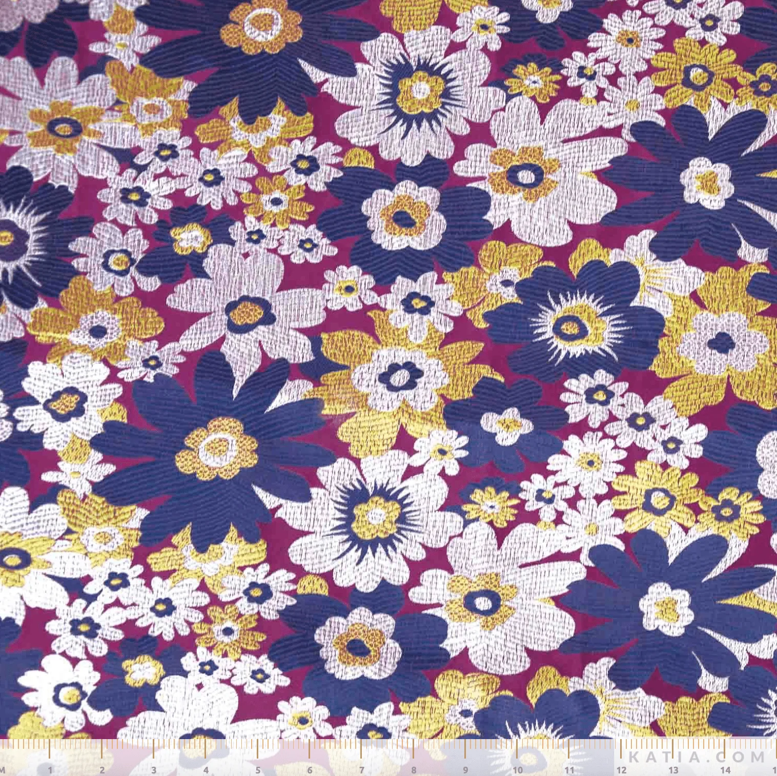 Blue & Purple Brocade - Katia