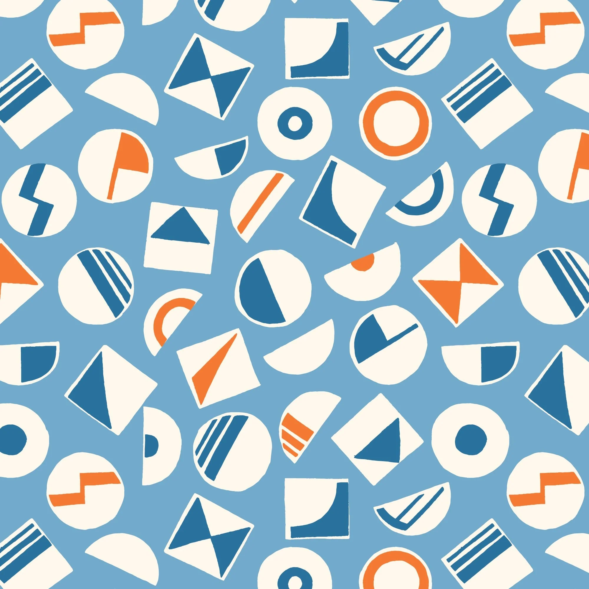 Bop - Blue - Orchard Deco - Ariana Martin - Cloud 9 Fabrics - Poplin - Image 3