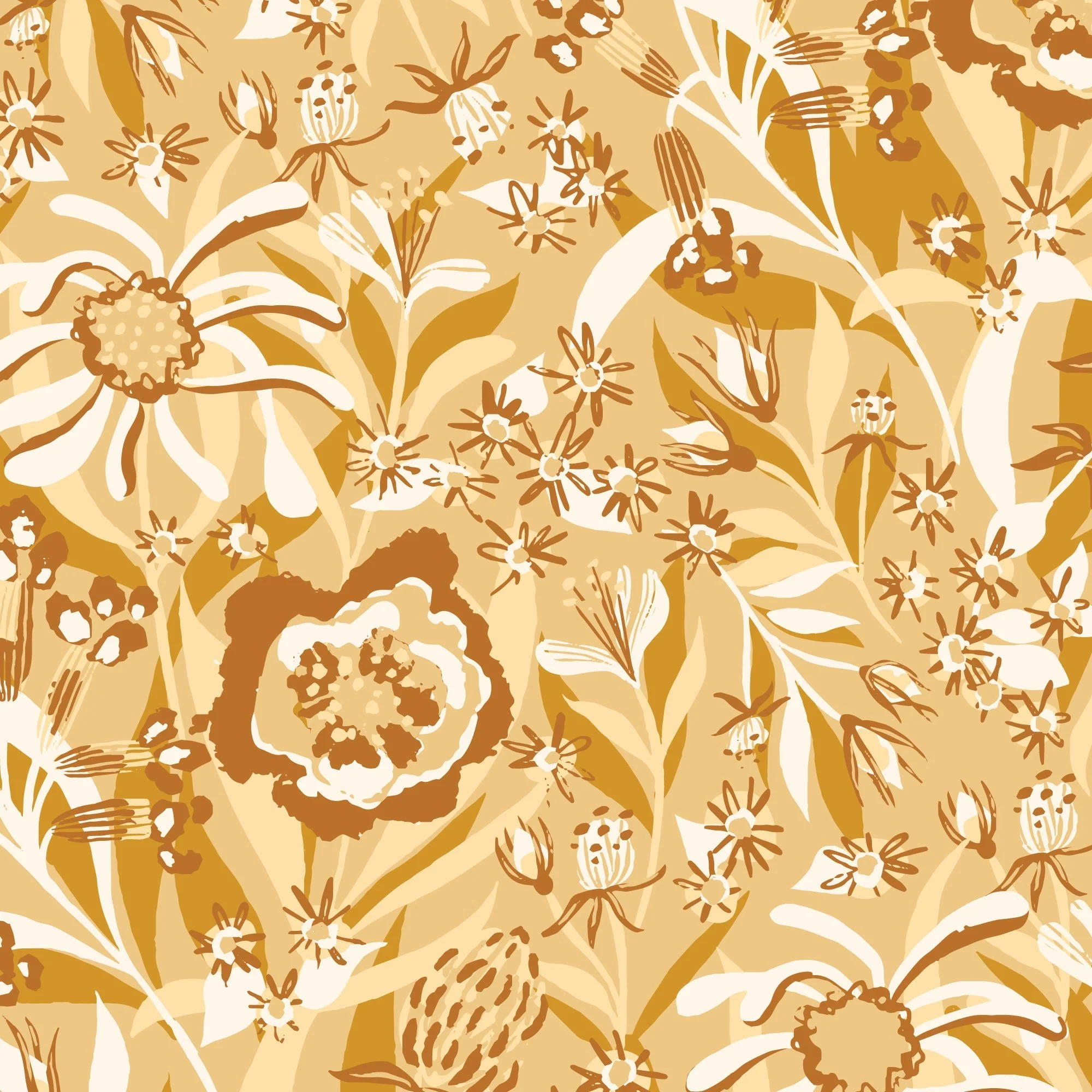 Bouquet - Pale Orange - Kindred Comforts - Tanya Celia - Cloud 9 Fabrics - Poplin - Image 3