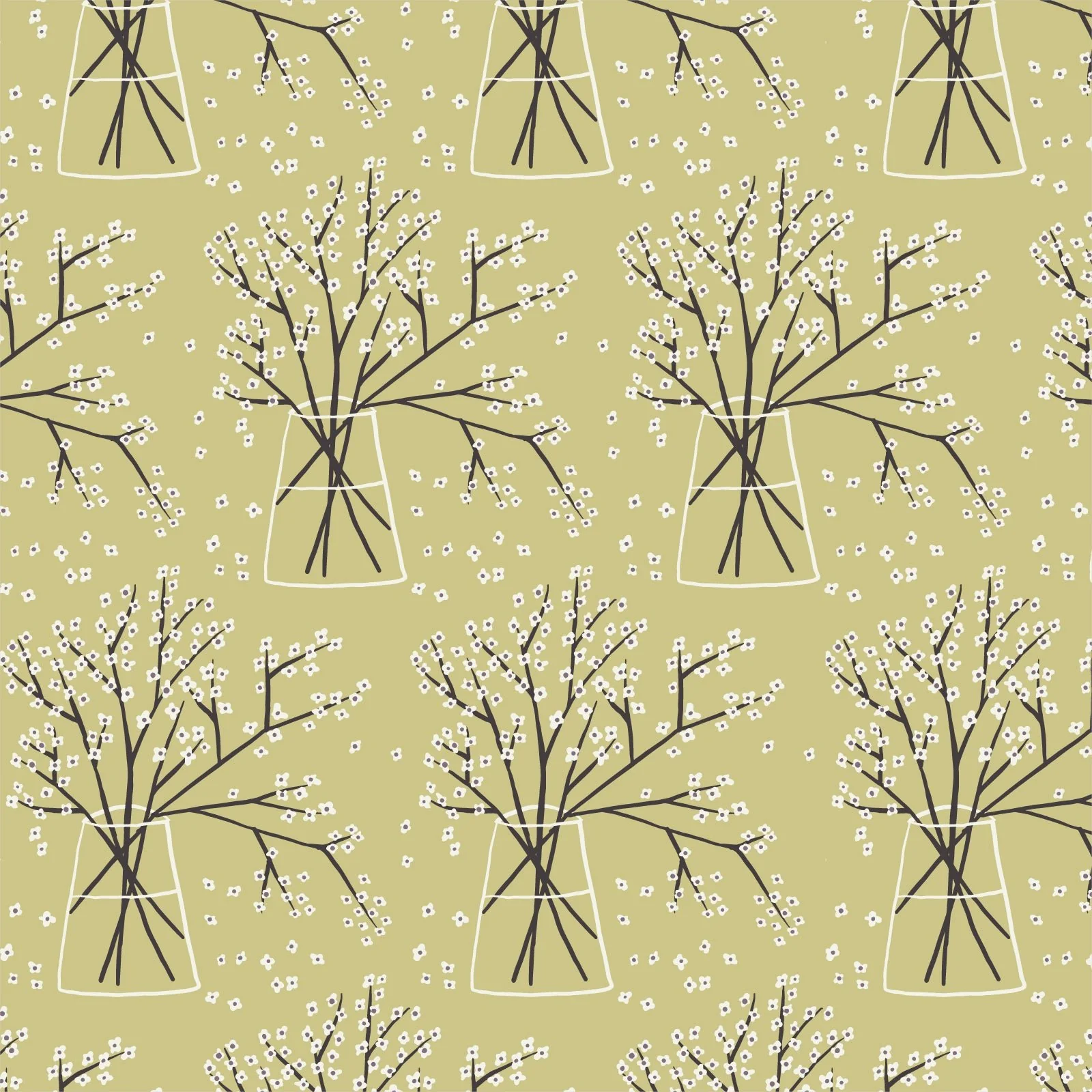 Branches - Planted - Betsy Siber - Cloud 9 Fabrics - Poplin - Image 2
