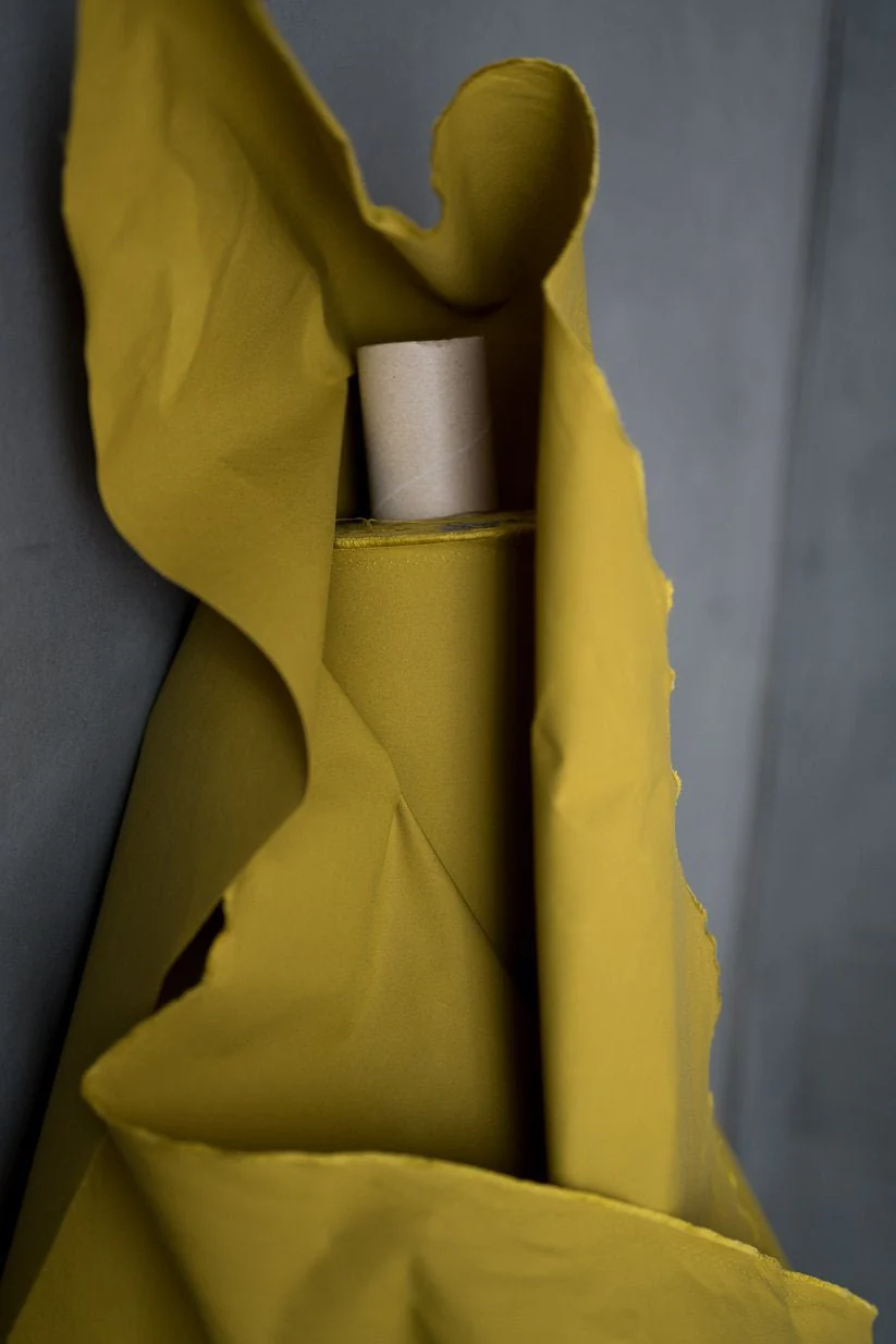British Organic Cotton Dry Oilskin 7.2oz - Lime - Merchant & Mills - Image 2