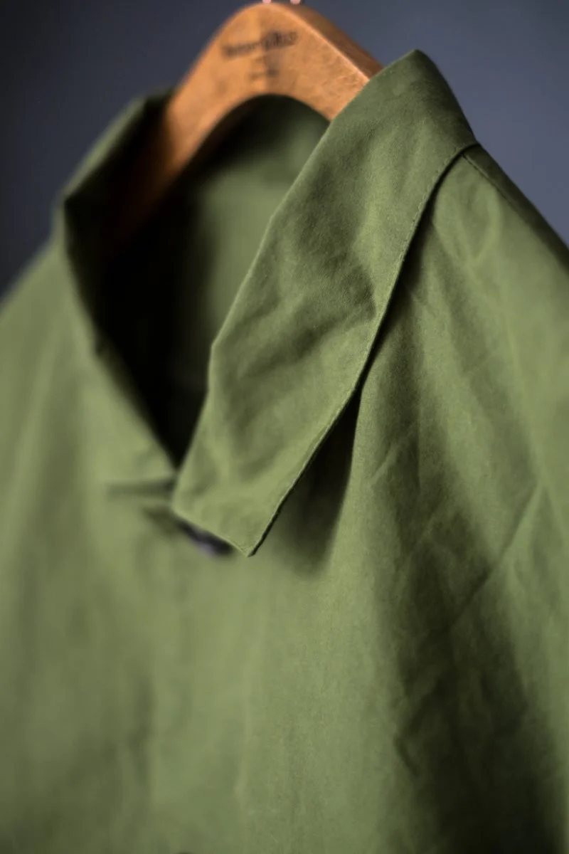 British Organic Cotton Dry Oilskin 7.2oz - Meadow Grass - Merchant & Mills - Image 3