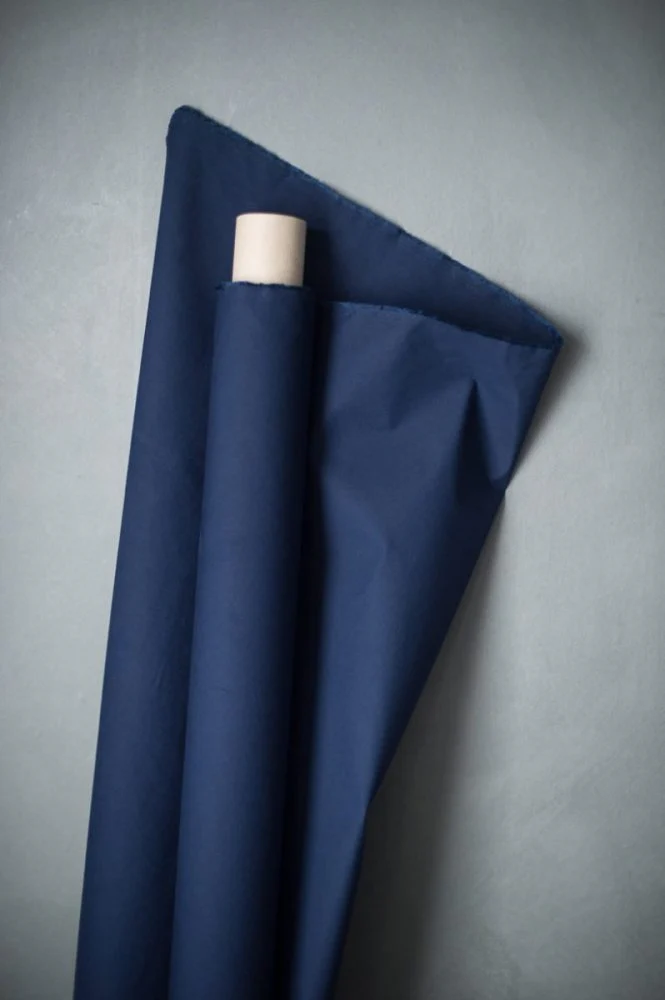 British Organic Cotton Dry Oilskin 7.2oz - Navy - Merchant & Mills