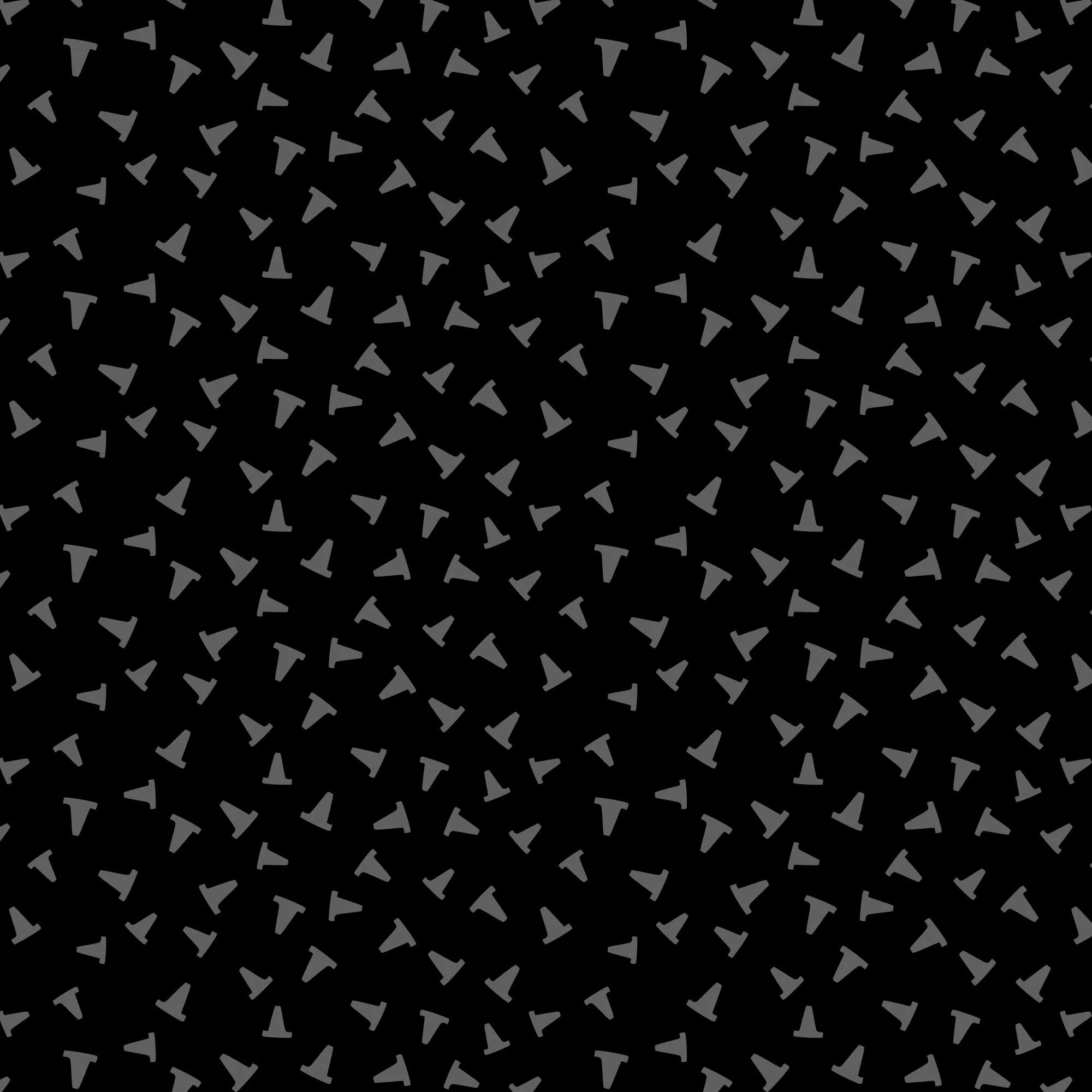 Caution - Black - Fire! Fire! Fire! - Loo McNulty - Cloud 9 Fabrics - Poplin - Image 3