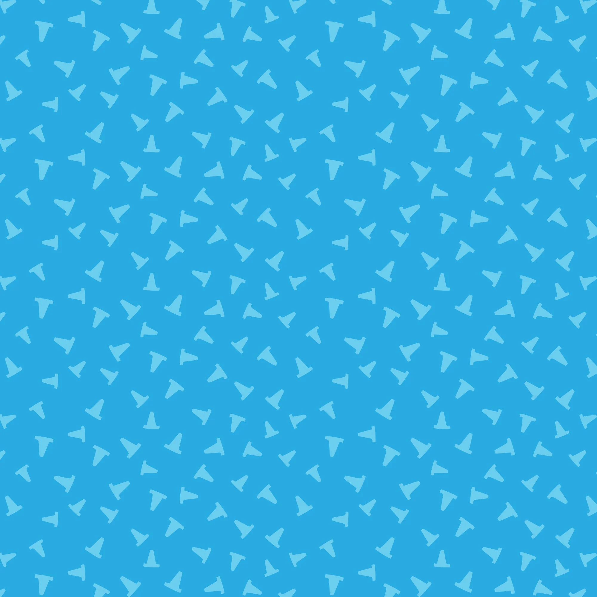 Caution - Blue - Fire! Fire! Fire! - Loo McNulty - Cloud 9 Fabrics - Poplin - Image 3