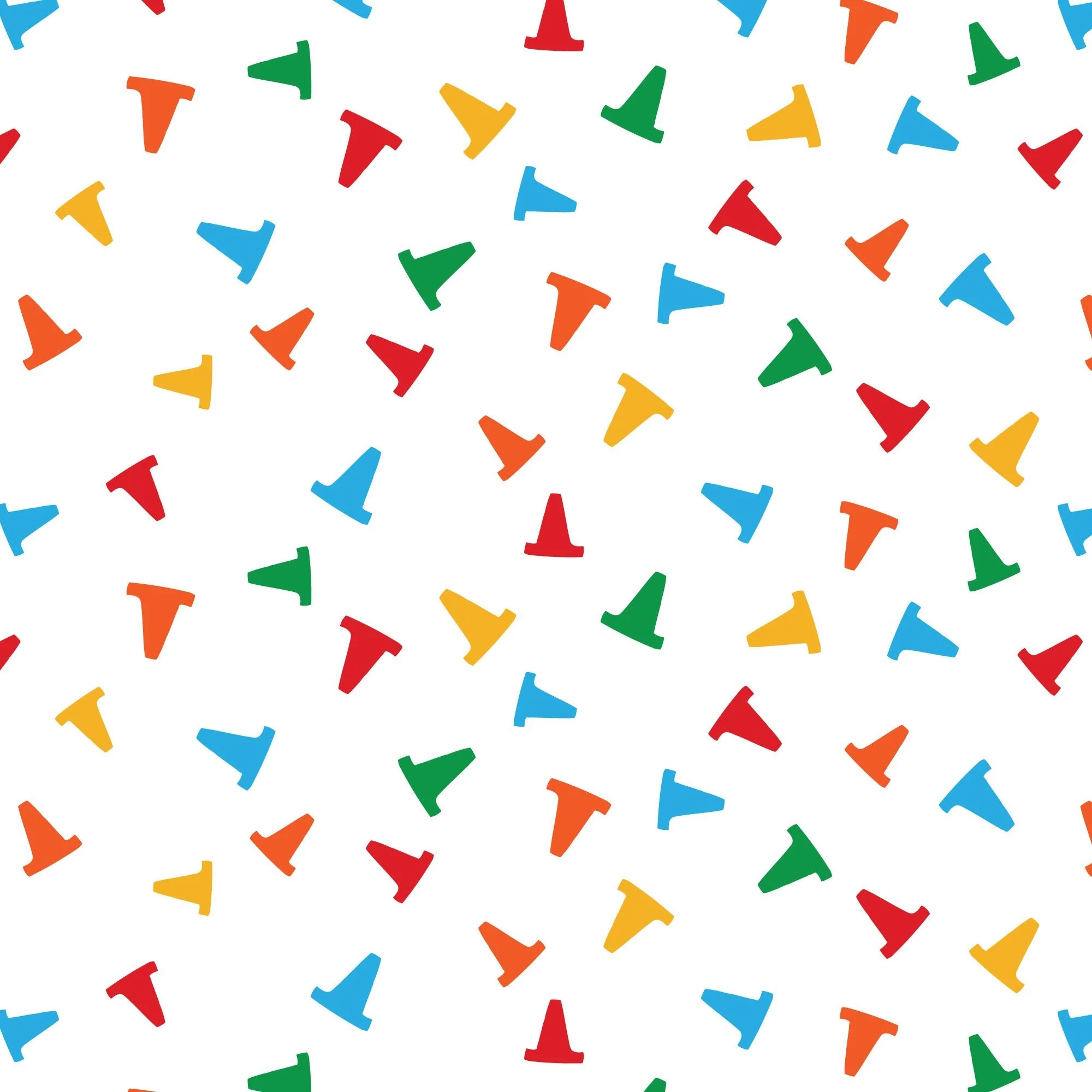 Caution - Multi - Fire! Fire! Fire! - Loo McNulty - Cloud 9 Fabrics - Poplin - Image 3