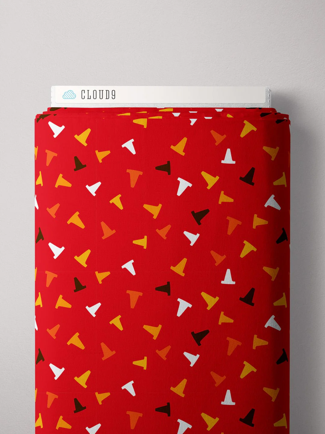 Caution - Red - Fire! Fire! Fire! - Loo McNulty - Cloud 9 Fabrics - Poplin