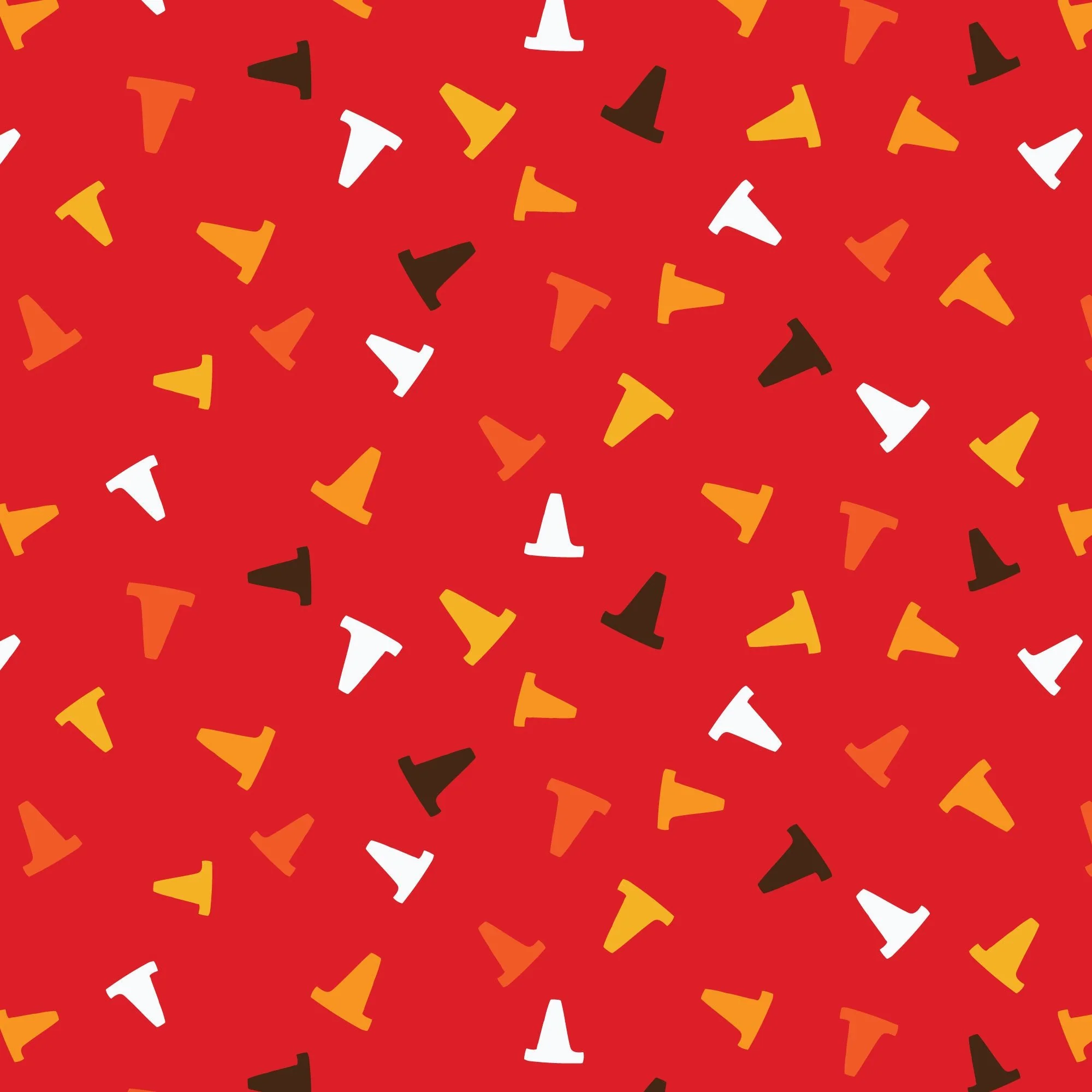 Caution - Red - Fire! Fire! Fire! - Loo McNulty - Cloud 9 Fabrics - Poplin - Image 3
