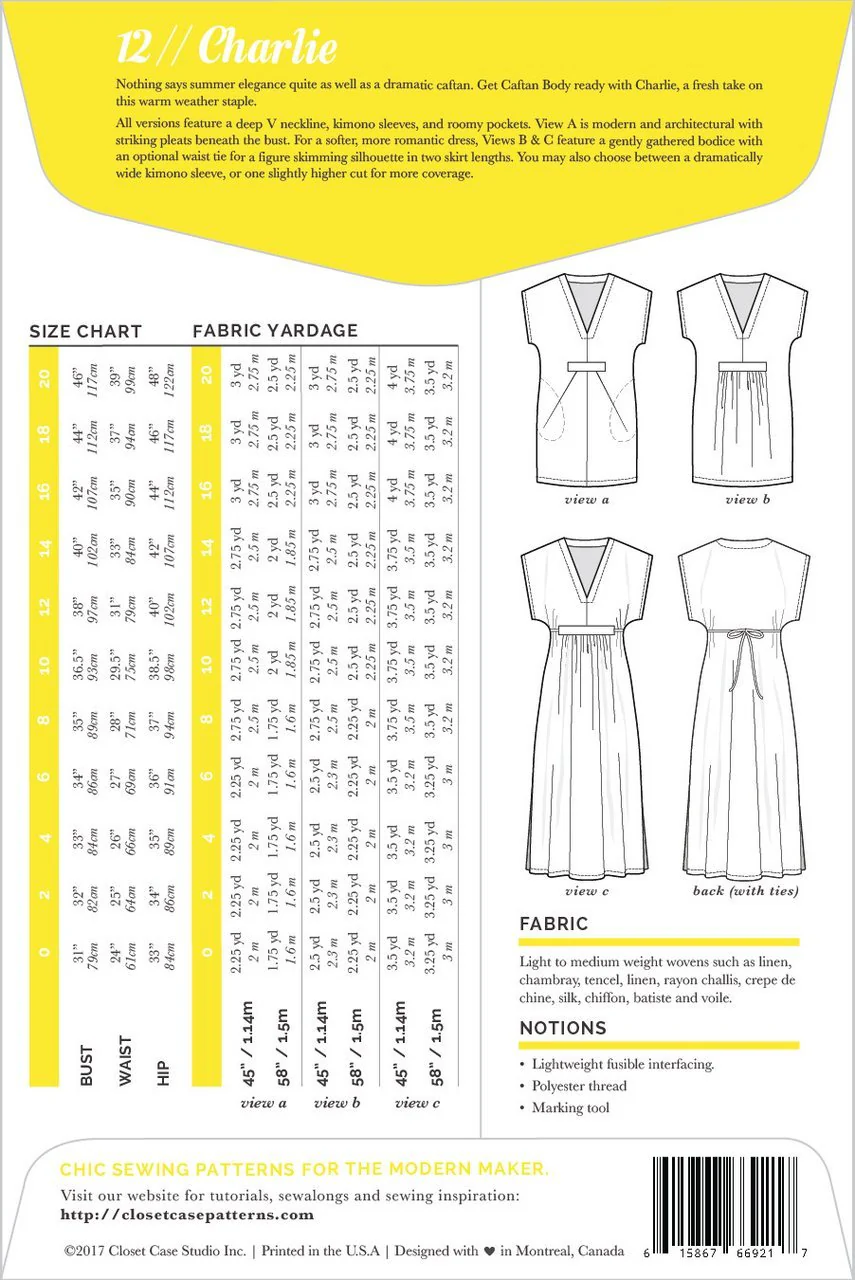 Charlie Caftan Pattern - Closet Core Patterns - Image 11