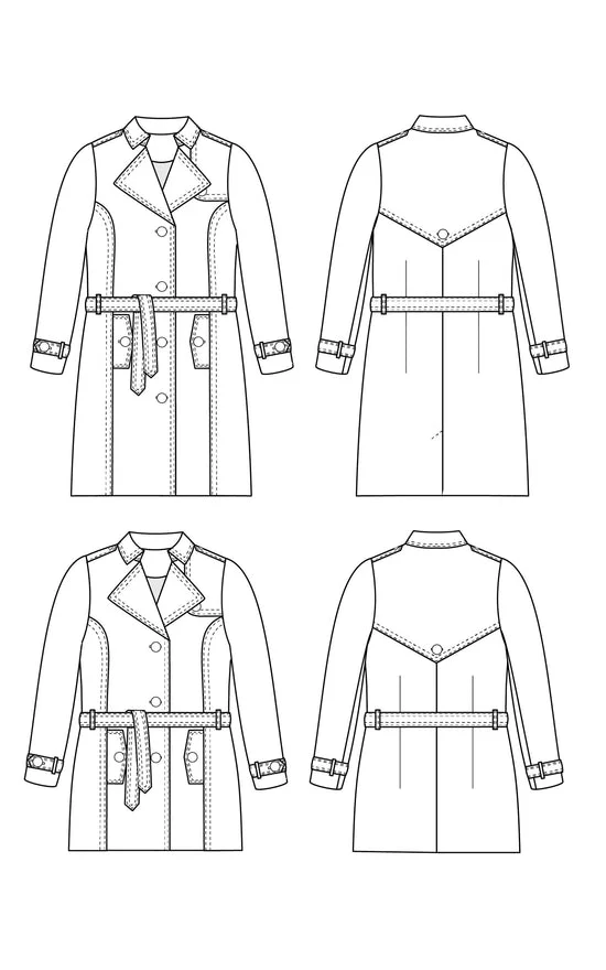 Chilton Trench Coat Paper Pattern - Cashmerette - Image 17