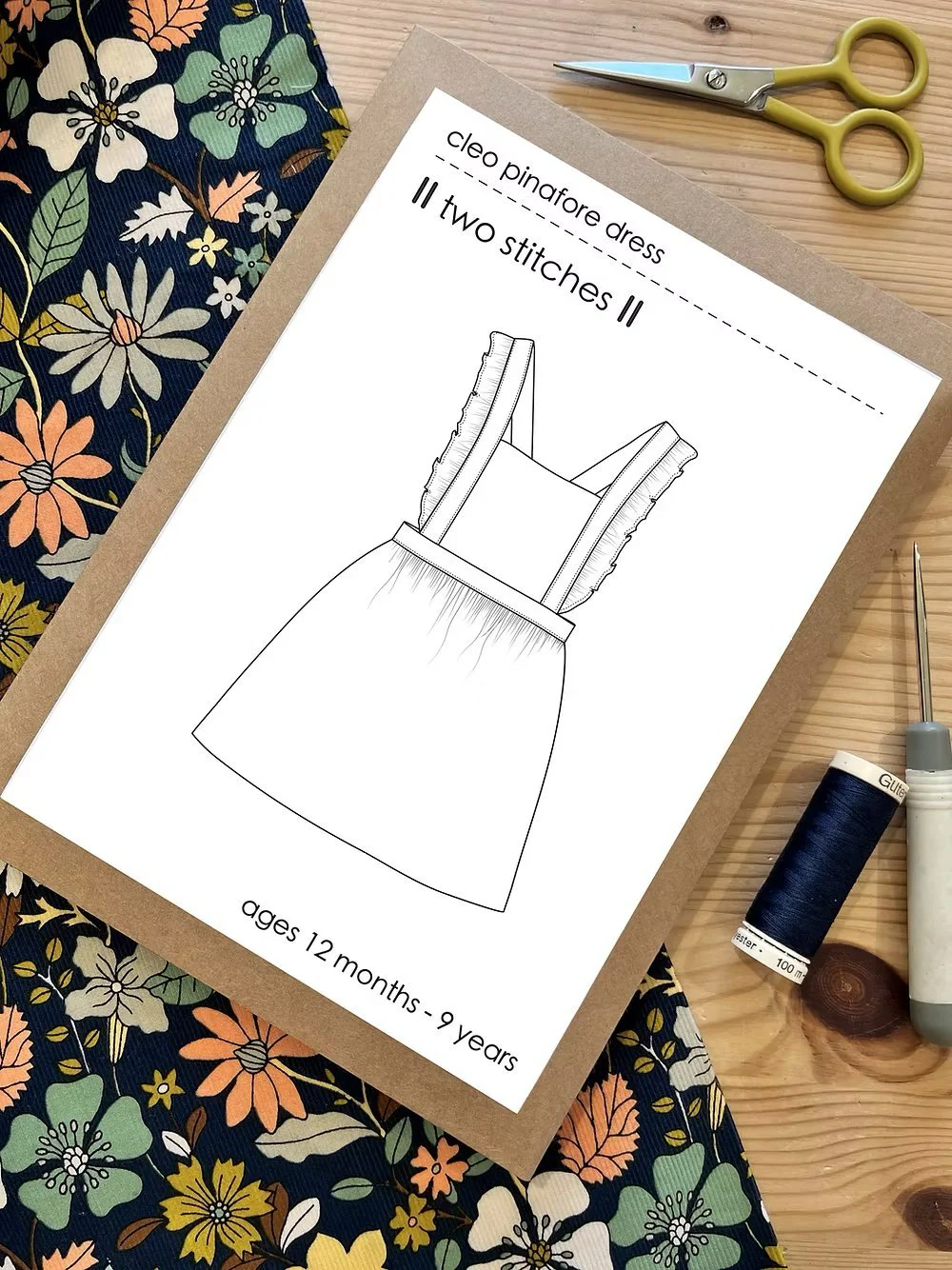 Cleo Pinafore Dress - Kids Paper Sewing Pattern - Two Stitches Patterns - Image 2