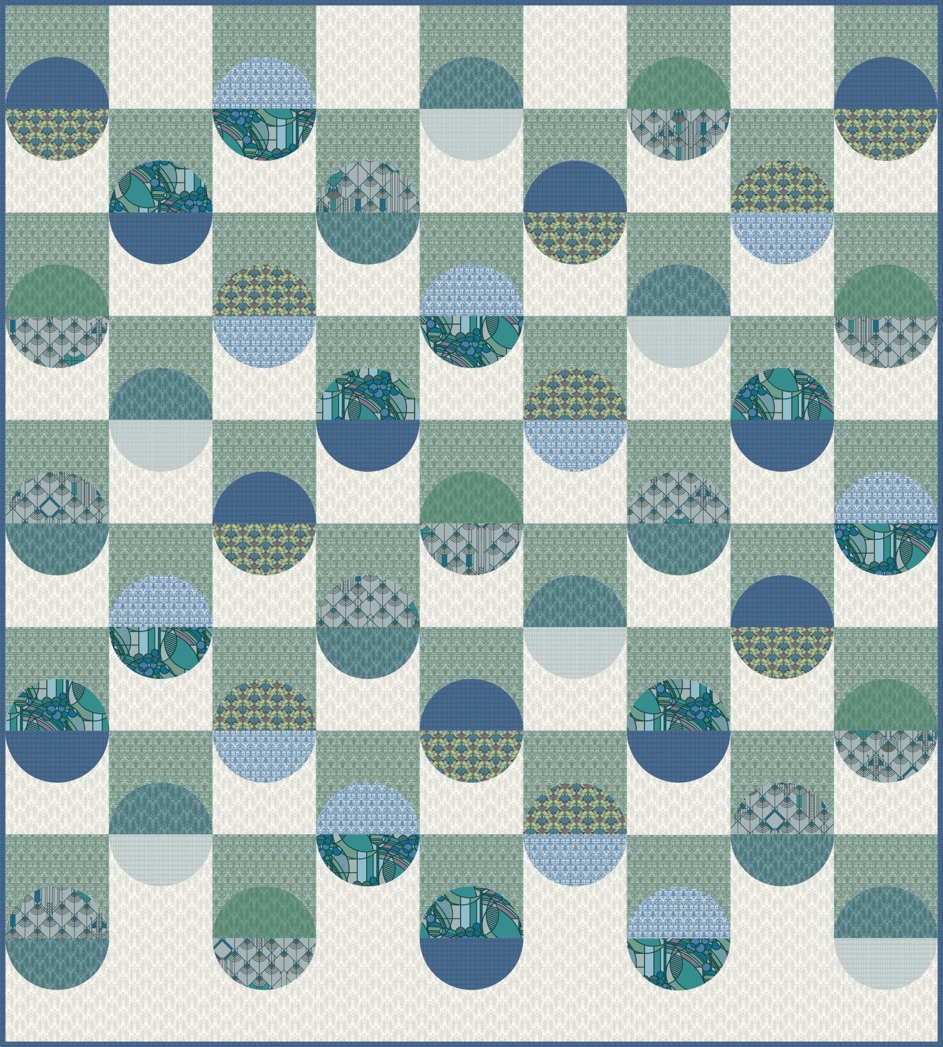 Coonley Tulip - Earth- Frank Lloyd Wright - Cloud 9 Fabrics - Poplin - Image 4