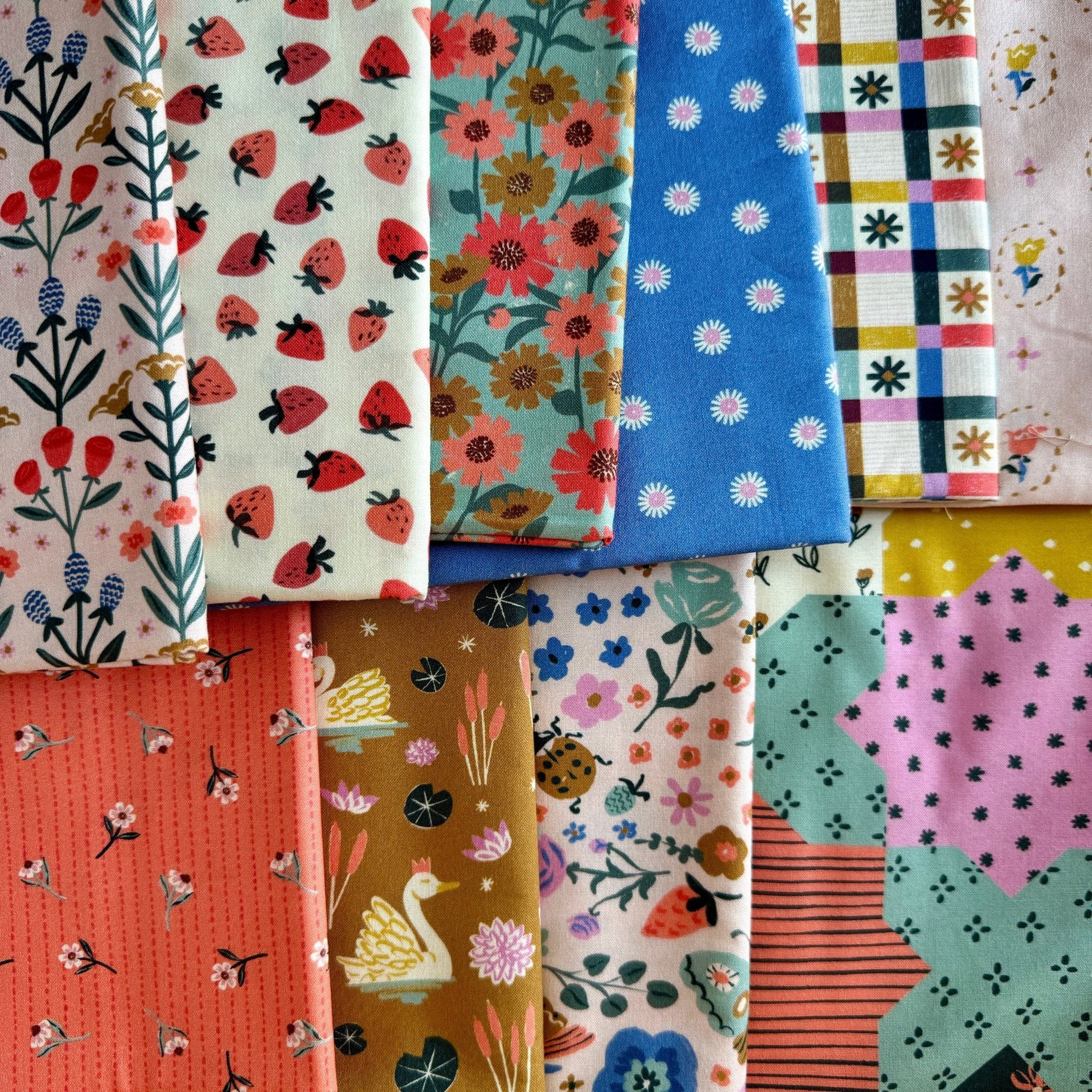 Coral Stitch - Floral Frenzy - Samantha Johnson - Cloud 9 Fabrics - Poplin - Image 5