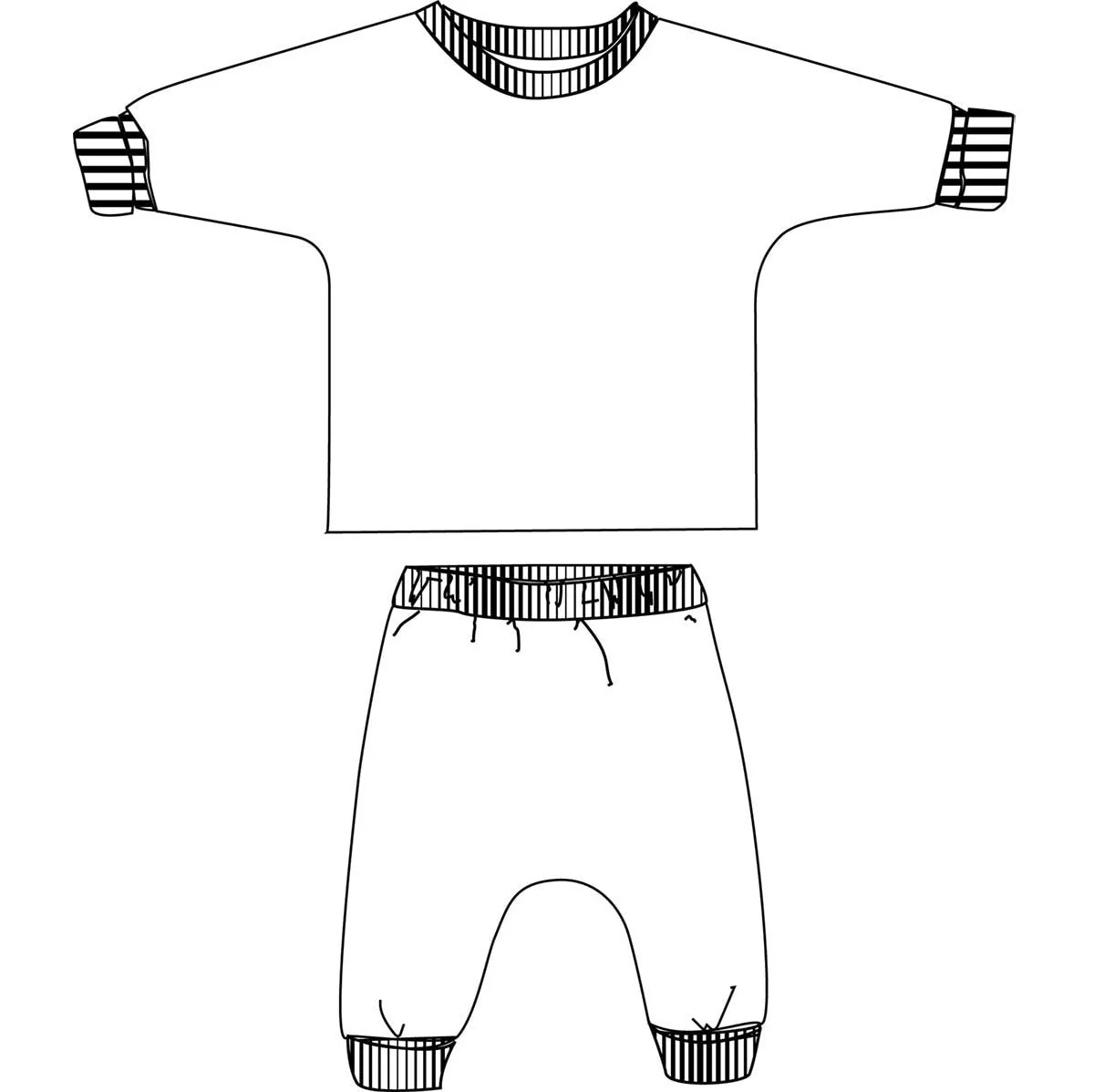 Cordoba Jogging or Pyjama Set Sewing Pattern - Baby Boy & Girl 1M/4Y - Ikatee - Image 10