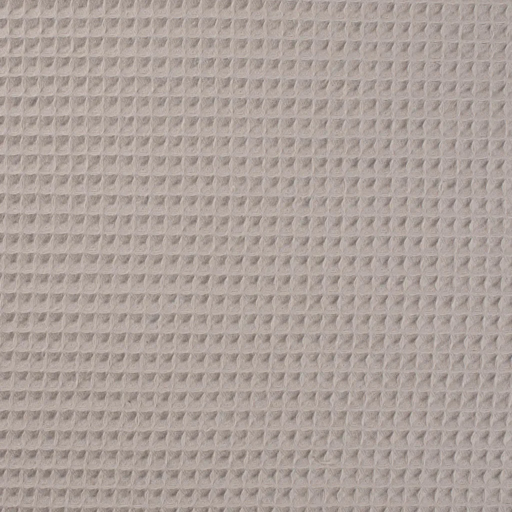 Cotton Waffle Weave - European Import - Silver/Light Taupe - Image 2