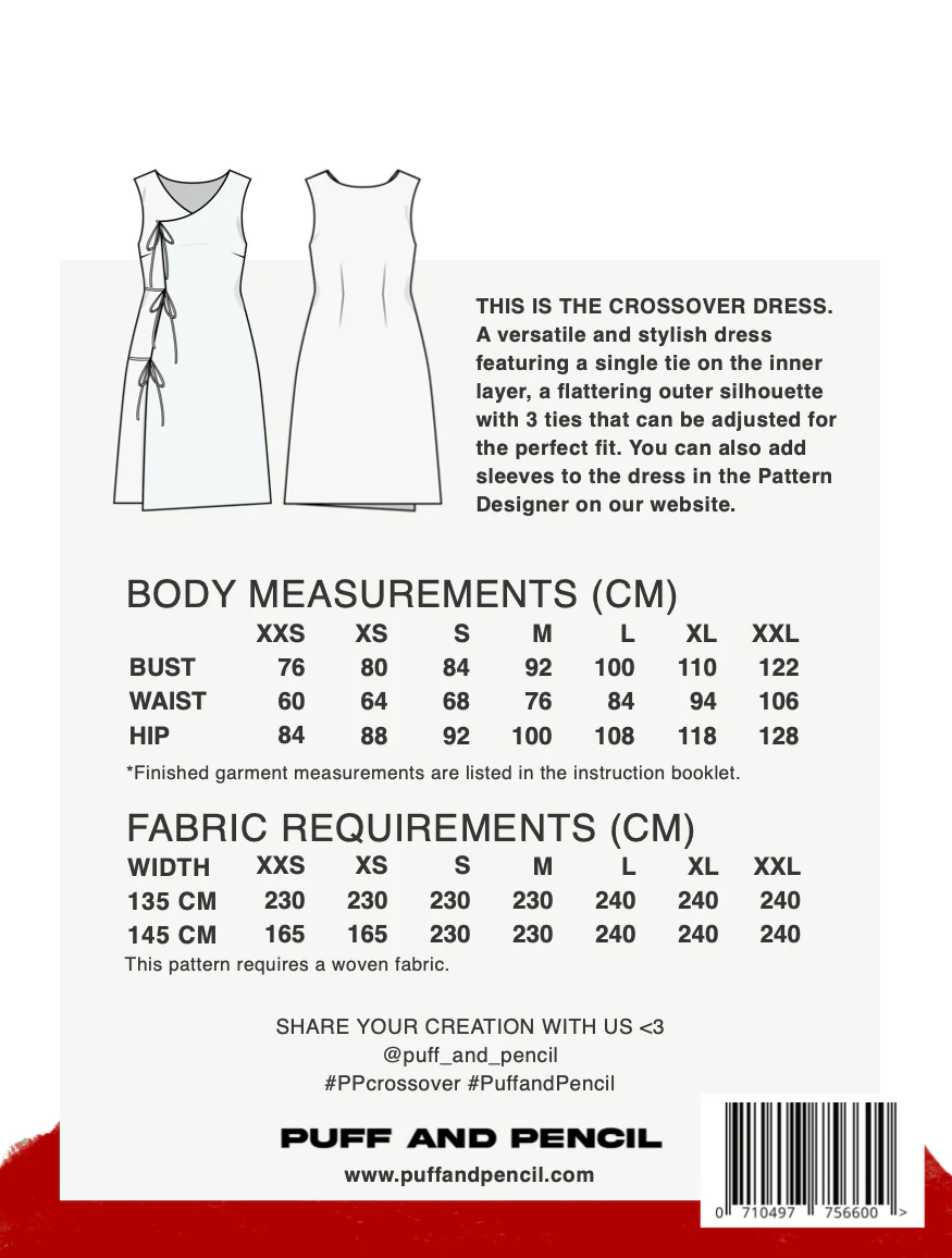 Crossover Dress - Paper Sewing Pattern - Puff And Pencil - Image 6
