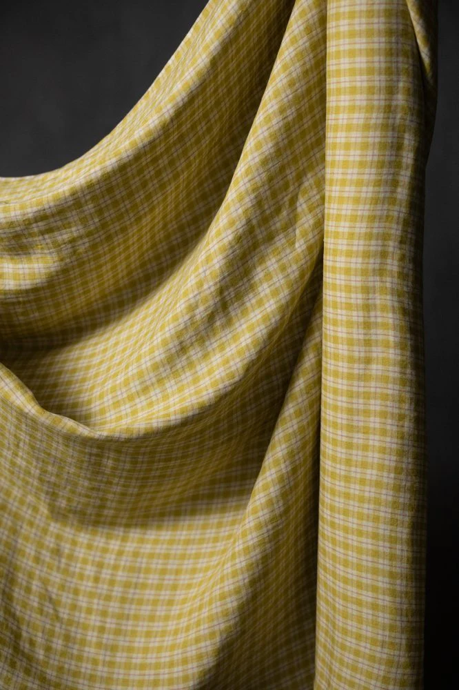Daffodilly Check Laundered Linen - European Import - Merchant & Mills