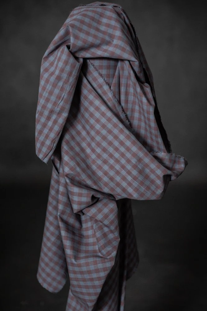 Damson Organic Cotton Linen Gingham - Merchant & Mills