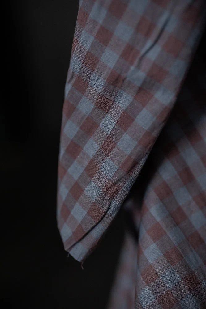 Damson Organic Cotton Linen Gingham - Merchant & Mills - Image 2