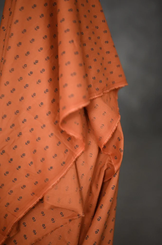 Ditsy Dusty Red Indian Organic Cotton - Merchant & Mills - Image 3