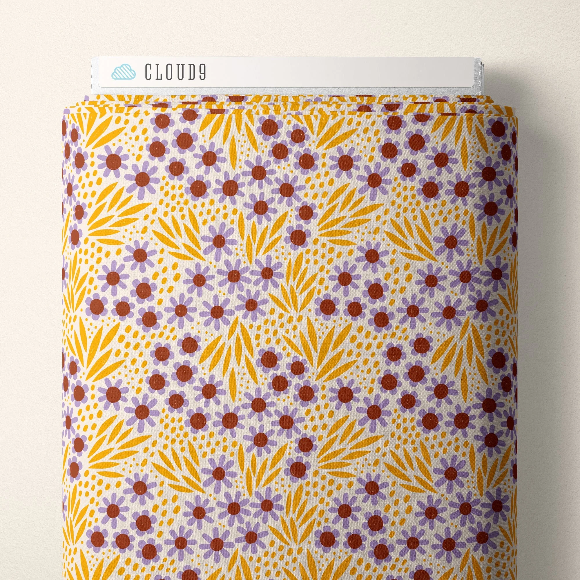 Ditzy Daisy - Retro Meadow - Sophie Rowe - Cloud 9 Fabrics - Poplin