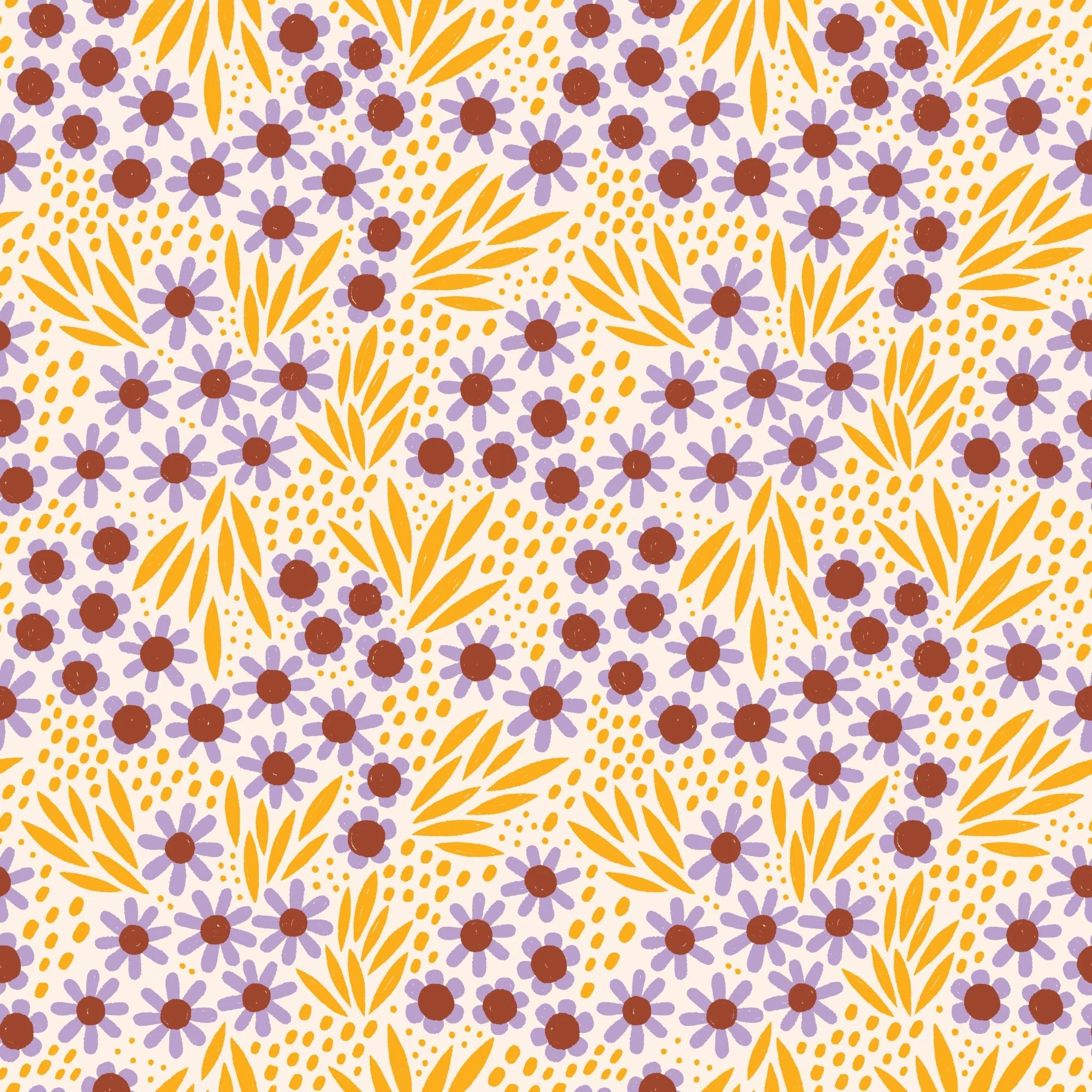 Ditzy Daisy - Retro Meadow - Sophie Rowe - Cloud 9 Fabrics - Poplin - Image 3