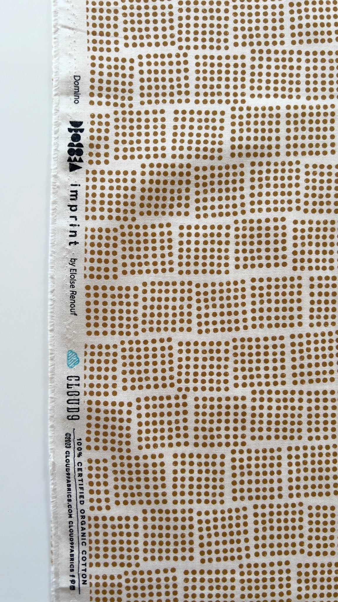 Domino - Gold - Imprint - Eloise Renouf - Cloud 9 Fabrics - Poplin - Image 3