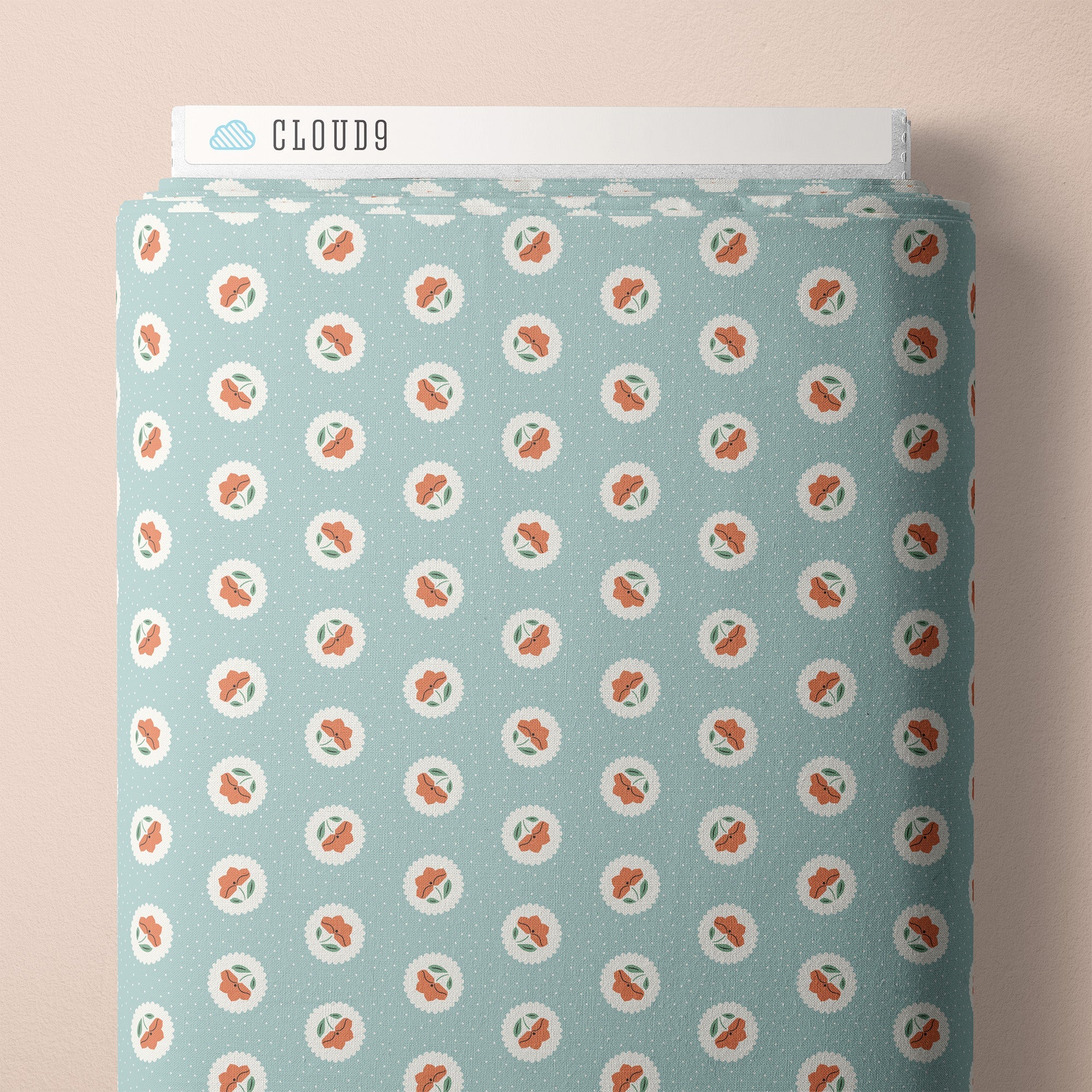 Dot Blossoms - Powder - Little Bo - Kimberly Morgan - Cloud 9 Fabrics - Poplin