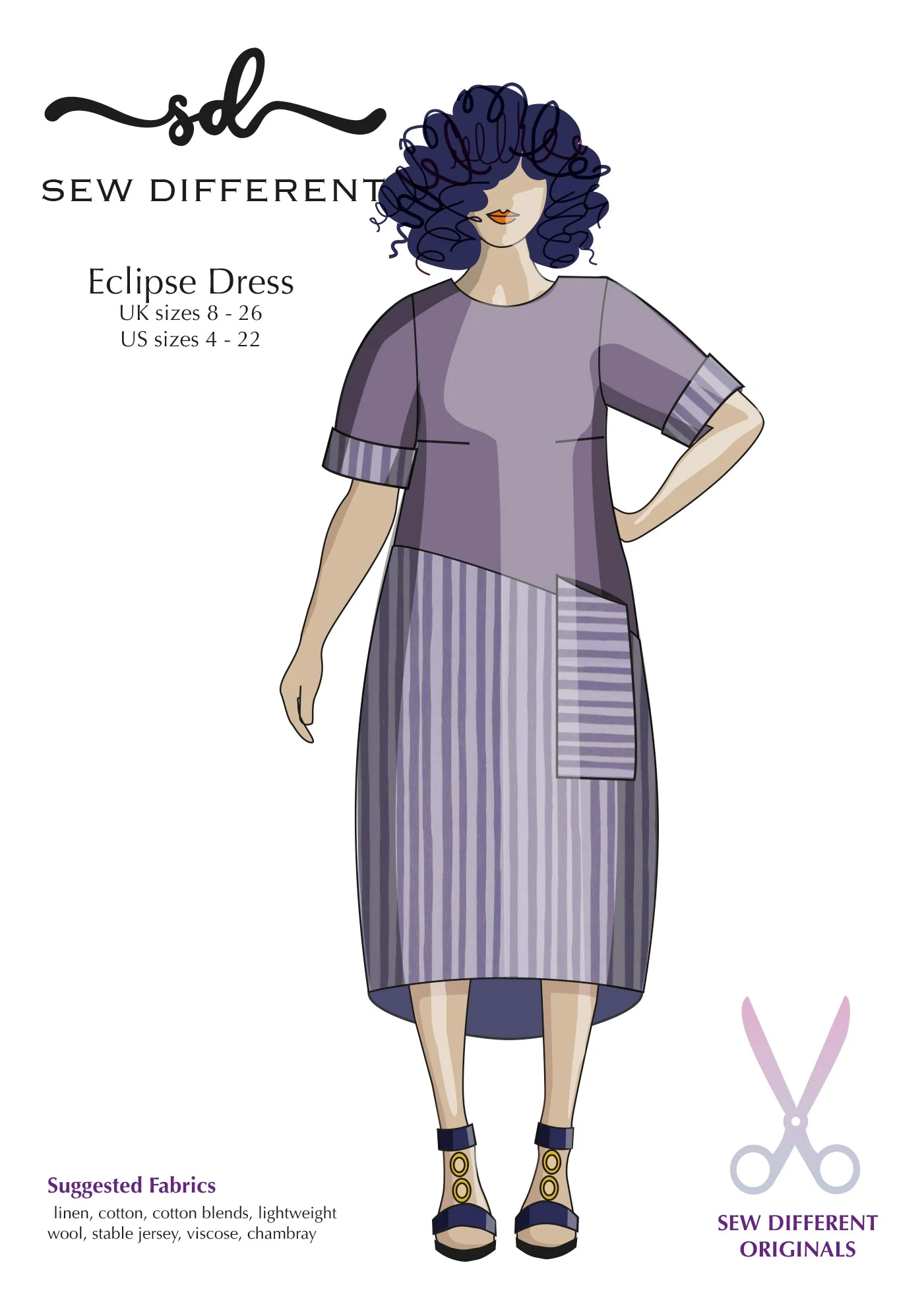 Eclipse Dress - Paper Sewing Pattern - Sew Different