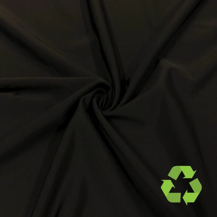 EcoFit 13 Recycled Nylon Spandex Swimwear/Intimate Lining - Black - Image 3