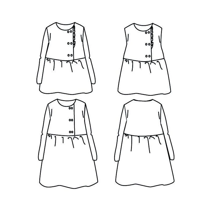 Elona Blouse and Dress Sewing Pattern - Girl 3/12Y - Ikatee - Image 3