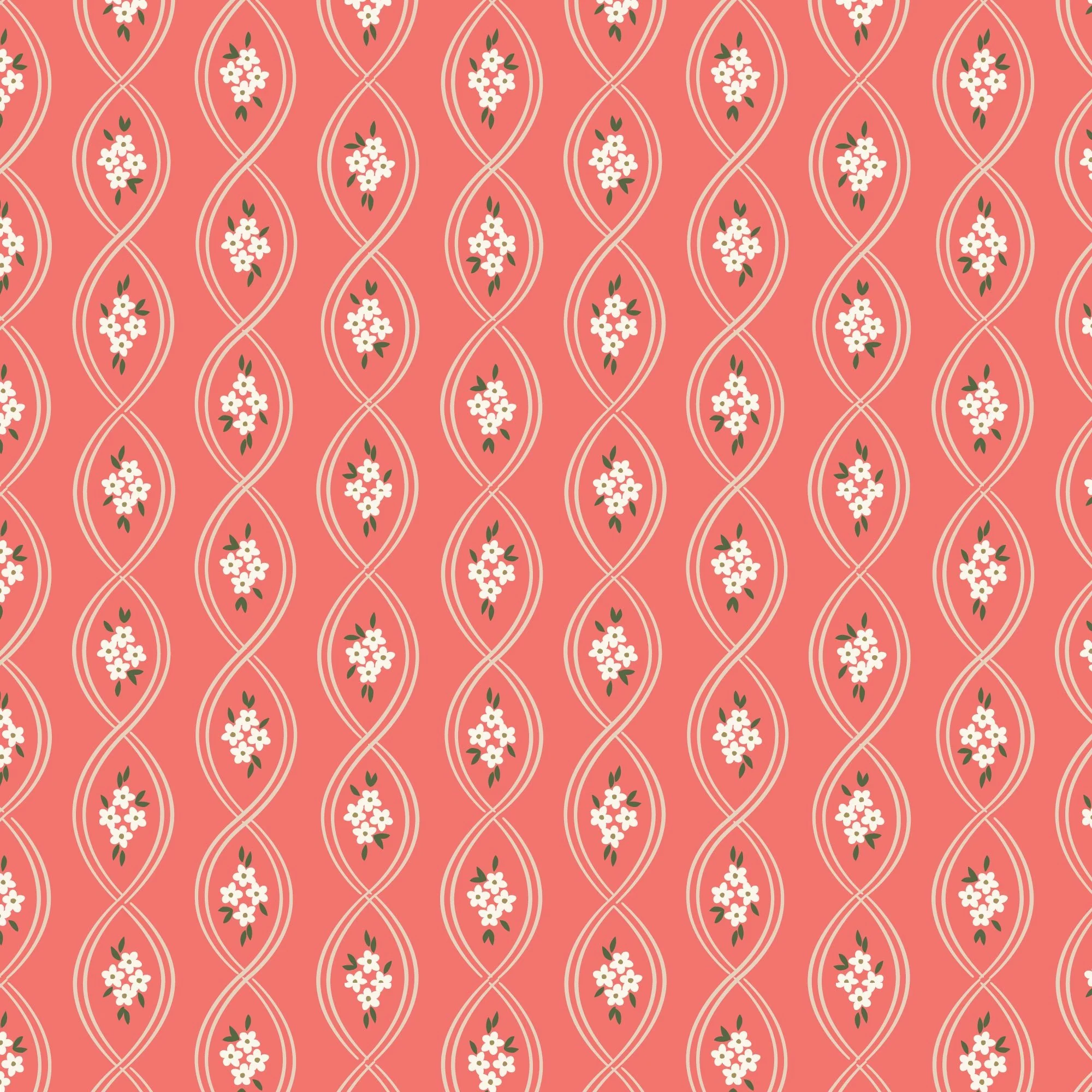 Entwined - Rose - Spring Showers - Ann Gardner - Cloud 9 Fabrics - Poplin - Image 3