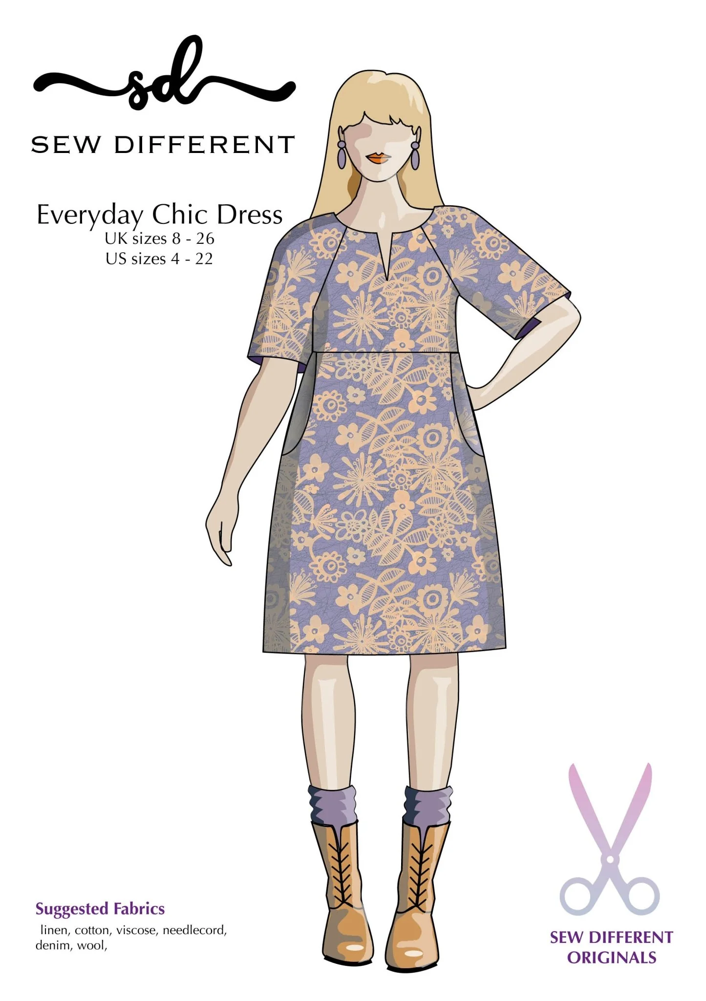 Everyday Chic Dress - Paper Sewing Pattern - Sew Different