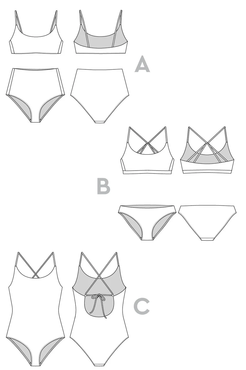 Faye Swimsuit Pattern (0-20) - Closet Core Patterns - Image 3
