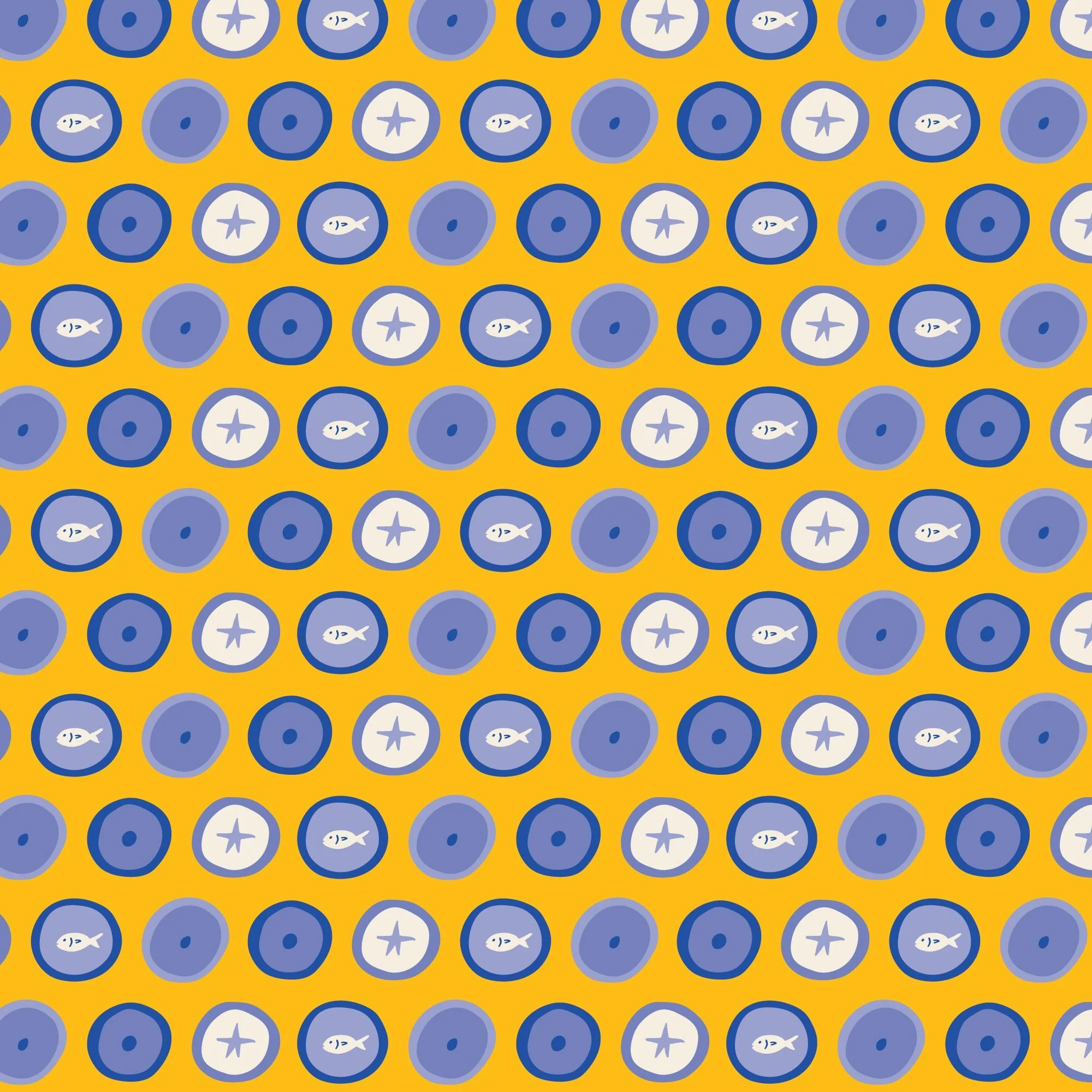 Festival Shields - Yellow - The Iliad - Aidi Riera - Cloud 9 Fabrics - Poplin - Image 3